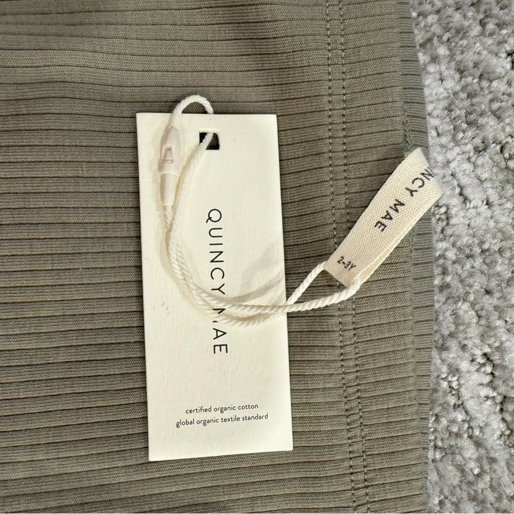 Quincy Mae Taupe Ribbed Bummies